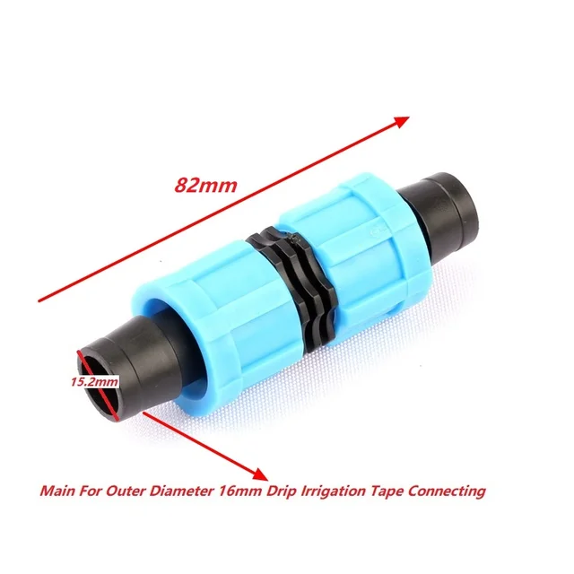 2pcs 16mm Micro Irrigation Patch Drip Tape Connectors Thread Locked More Fixed Joint Garden Drip Irrigation System Fittings
