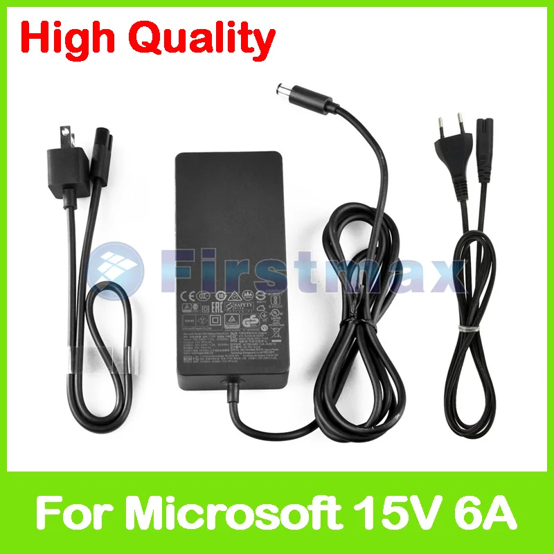 90W 15V 6A AC Adapter 1749 NEW for Microsoft Surface book Pro 4 Docking Station US EURO Plug