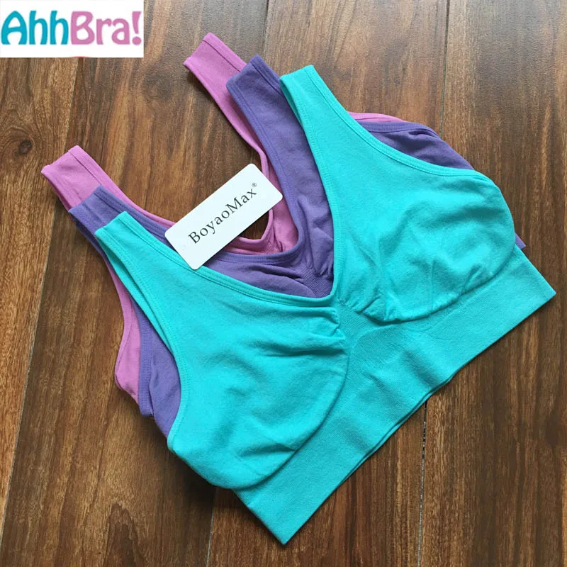 original Ahh Bra comfort soft Fitness bra yoga tops as seen on TV set of 3