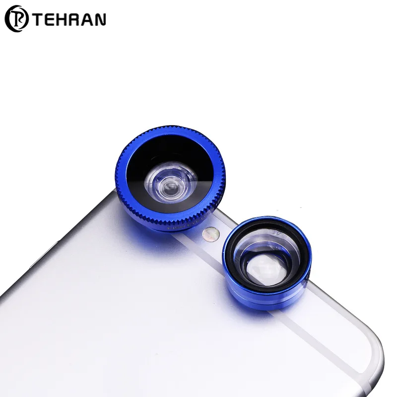 

TEHRAN Lens 3 in 1 Mobile Phone Lenses Fish Eye +wide Angle +macro Camera Lens for iphone Redmi Huawei Samsung clip camera lens
