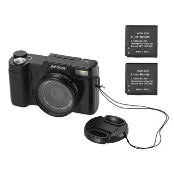 

Andoer R1 1080P 15fps Full HD 24MP Digital Camera Cam Camcorder Anti-shake 4X Digital Zoom Retractable Flashlight 2pcs Batteries