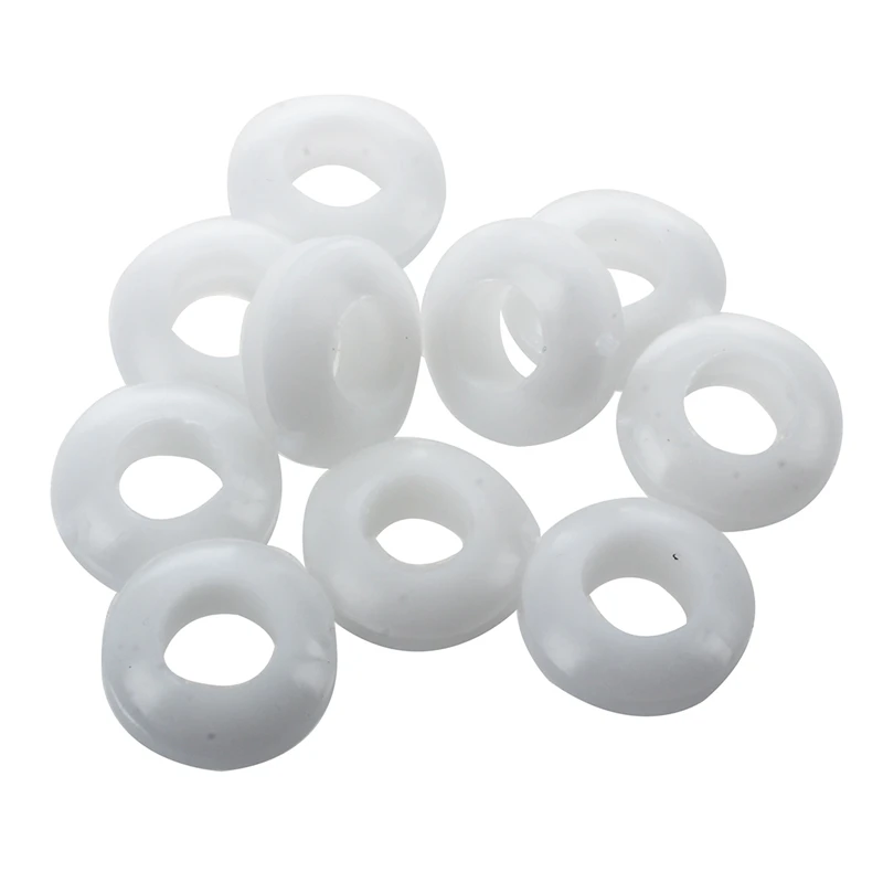 

10 Pcs 8mm Inside Diameter Wearing Resistant Rubber Grommets White
