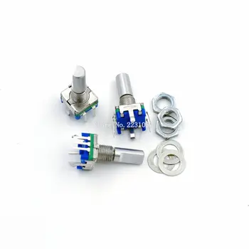 

5PCS/LOT D Shaft 20 Position Rotary encoder,code switch EC11 Audio Encoder Coding,with switch 5Pin handle length 20mm