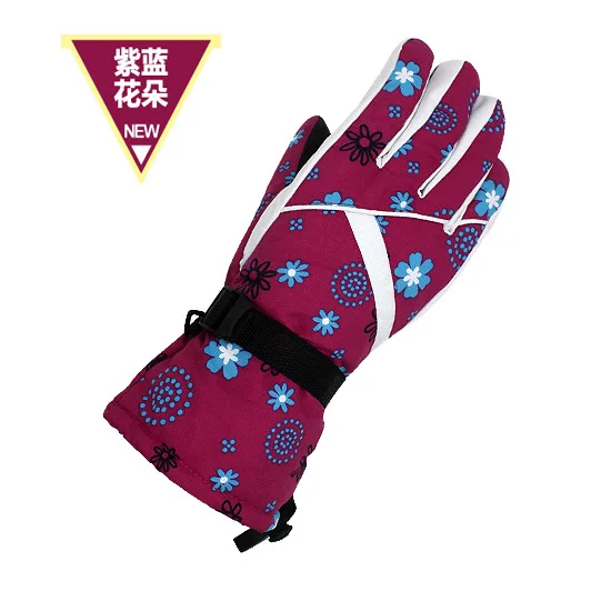 Перчатки катания на лыжах Winter sport ветрозащитный водонепроницаемый-30 теплые Велоспорт лыжный Снегоход Мотоцикл Сноуборд перчатки Лыжный Спорт Для мужчин Для женщин - Цвет: 5