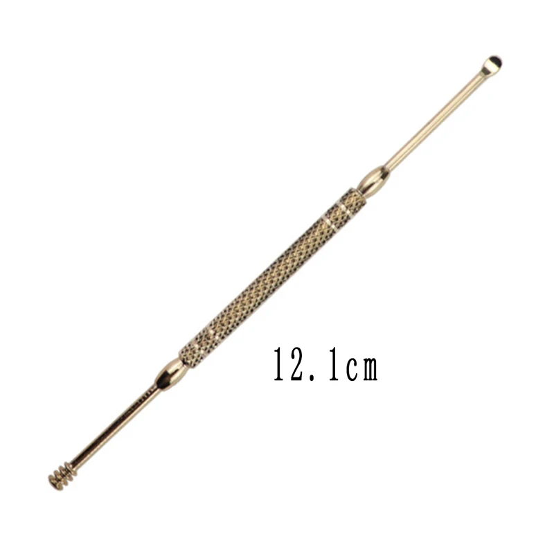 

High Quality 1Pcs Ear Pick Care Stainless Steel Cleaner Tool Ear Pick Wax Remover 12.5cm Random Color