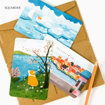 

SQUMIDER 30 Sheets/LOT Cute Creative Cartoon Corgi Postcard/Wish Card/Greeting Card/ Teacher's Day/Christmas and New Year Gifts