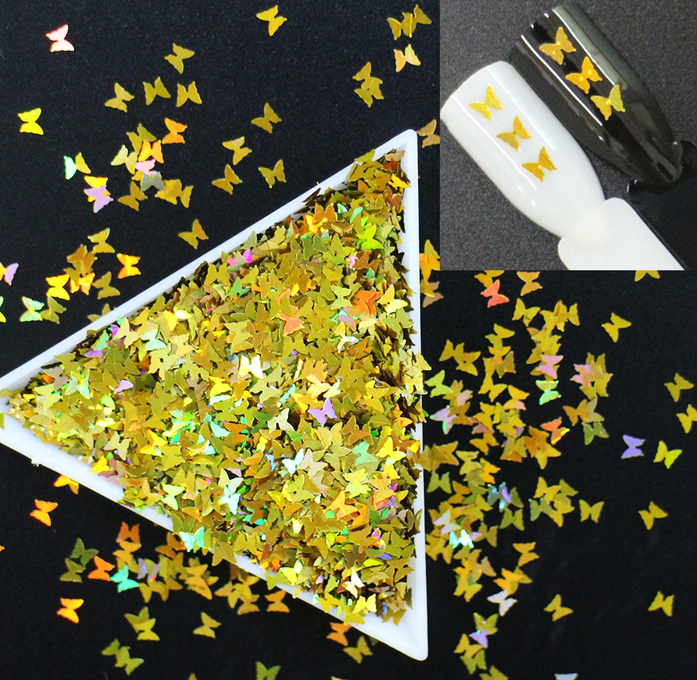

30g~500g ,3mm Butterfly Holographic Glitters Laser Slices Paillettes Glitters Sequins For Nail,Body,Tattoo Art,Make Up.