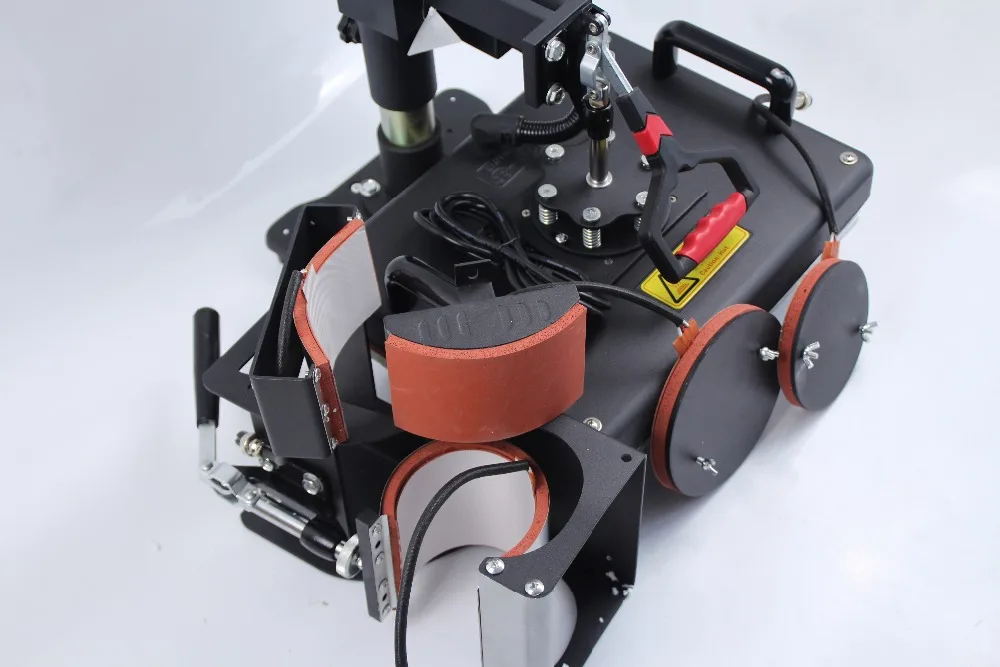 Free Shipping 7 in 1 Combo Heat transfer Sublimation Machine for mug T shirt cap plate