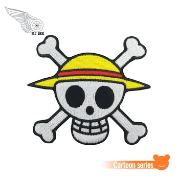 

Good Quality Skull Anime Embroidered Patch Iron Clothing Bee Applique Patch