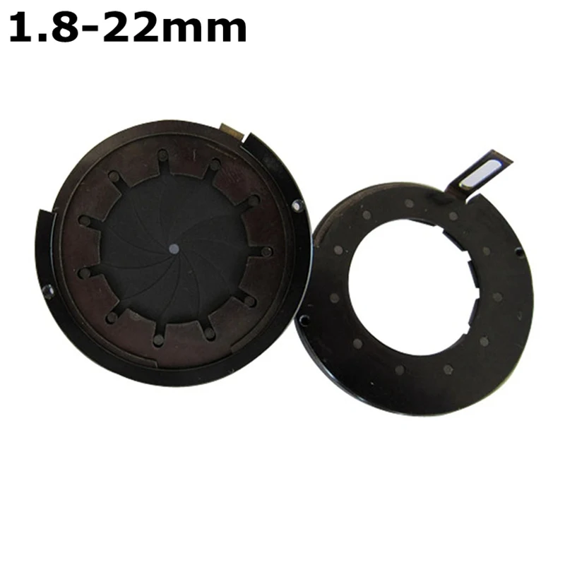 

1.8-22 mm Amplifying Diameter Zoom Optical Iris Diaphragm Aperture Condenser 11 Blades for Digital Camera Microscope Adapter