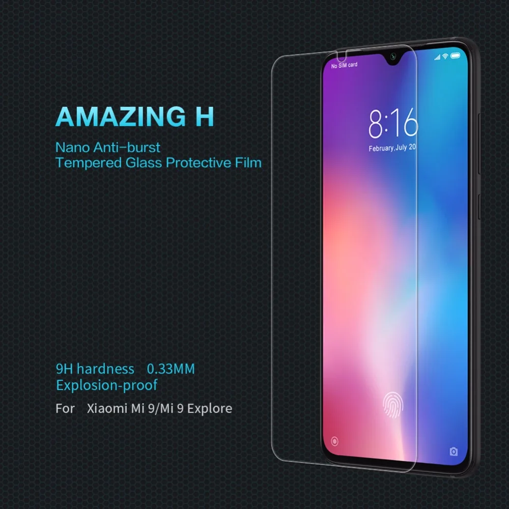 Tempered Glass For Xiaomi mi9 / mi9 Explore Screen Protector NILLKIN Amazing H Nano Anti-burst Protective Film For xiaomi mi 9 Tempered Glass For Xiaomi mi9 / mi9 Explore Screen Protector NILLKIN Amazing H Nano Anti-burst Protective Film For xiaomi mi 9