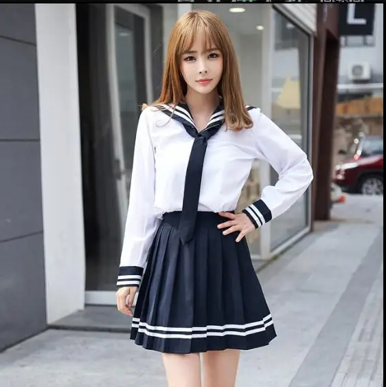 Buy School uniform set Student uniform tie Sailor suit