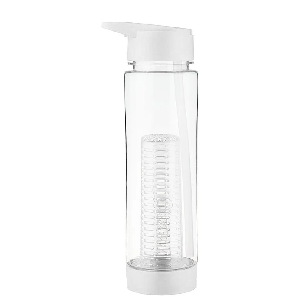 

700 ML Portable fruit Infusing Infuser Water bottle Sports Lemon Juice Bottle Flip Lid for kitchen table Camping travel W0722#10