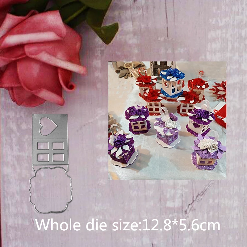 

Flower BOX cutting Dies Decor METAL CUTTING DIES Craft Embossing Scrapbooking paper craft home decoration 12.8*5.6 cm