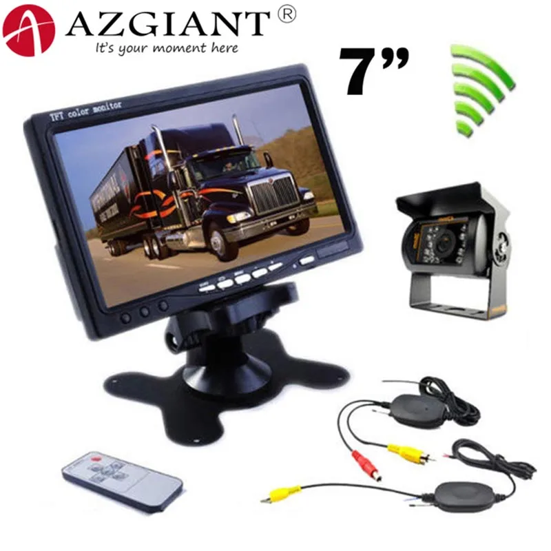 

7inch CMOS Car TFT LCD Monitor Rearview Camera Parking System Assistance One Way Volume Input Remote Control for Vehicle Truck