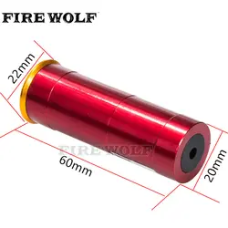 Огненный волк калибра 12 GA картриджей лазерная указка Sighter Boresighter красный Прицельная прицел Boresight для 12GA
