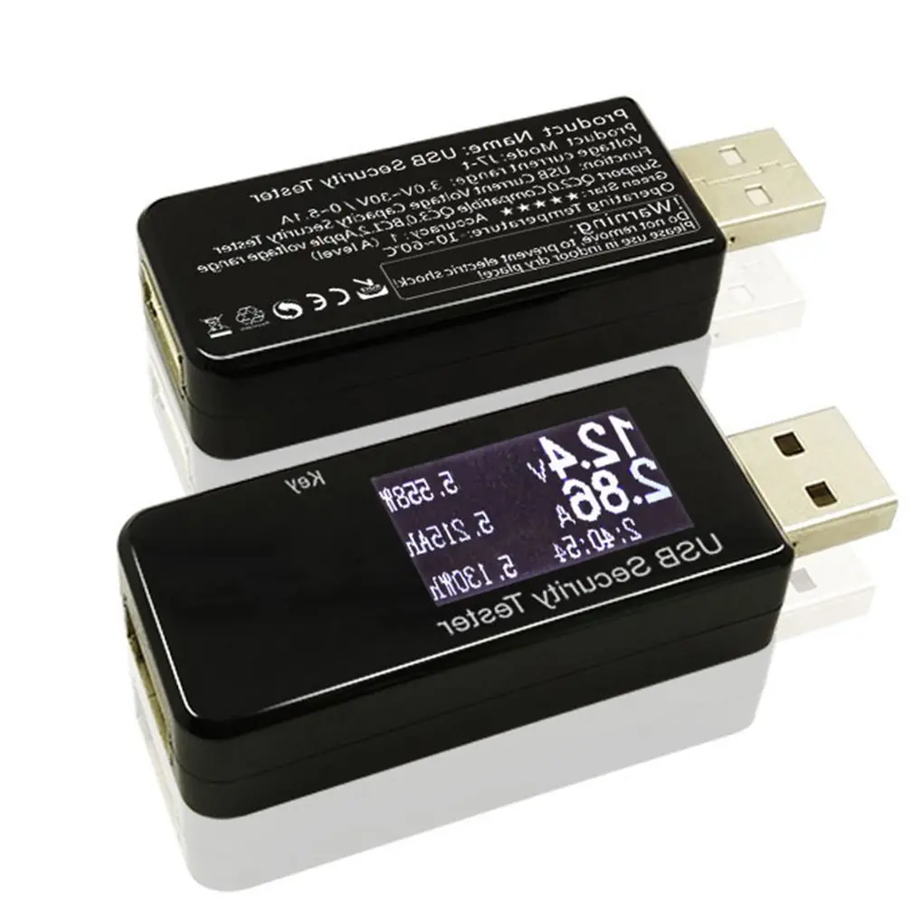 Маленького размера USB безопасности детектор для безопасности светодиодный цифровой вольтметр Амперметр Батарея Ёмкость индикатор измеритель напряжения мощности Зарядное устройство