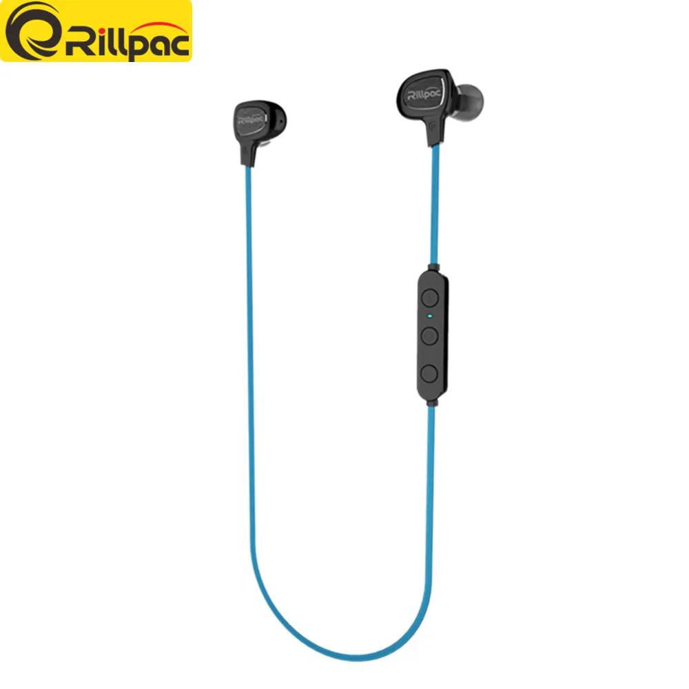 Rillpac BT10 беспроводные Bluetooth наушники 4,1 Bluetooth гарнитура с шумоподавлением микрофон для IPhone samsung Xiaomi смартфон - Цвет: Blue color in box