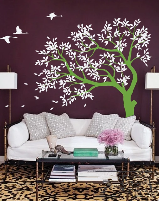 Spring Large Tree Wall decal Baby Room Nursery Wall Art Decor High Quality  Vinyl Wall Stickers For Kids Room Wall Tattoo JW230 - AliExpress