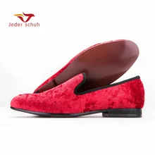 Jeder schuh Пять цветов мужские новые бархатные туфли на плоской подошве для торжеств и выпускного вечера Мужские модельные туфли модные слипперы мужские лоферы