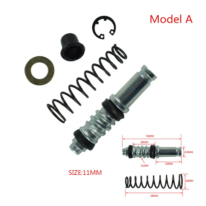 1 комплект мотоциклетный тормозной насос сцепления 14 мм 12,7 мм 11 мм поршневой поршень ремонтные комплекты главный цилиндр установки ремонт подходит для мотокросса/скутера - Цвет: Model A