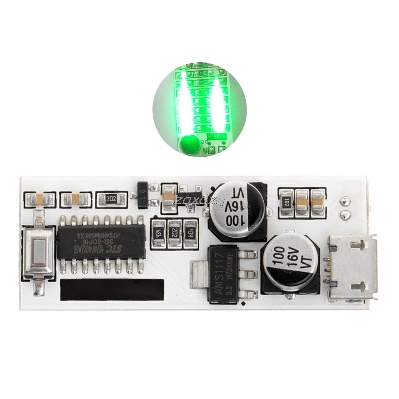 USB мини музыкальный спектра светильник 2x13 светодиодный плата голосового Управление регулировки чувствительности и Прямая поставка
