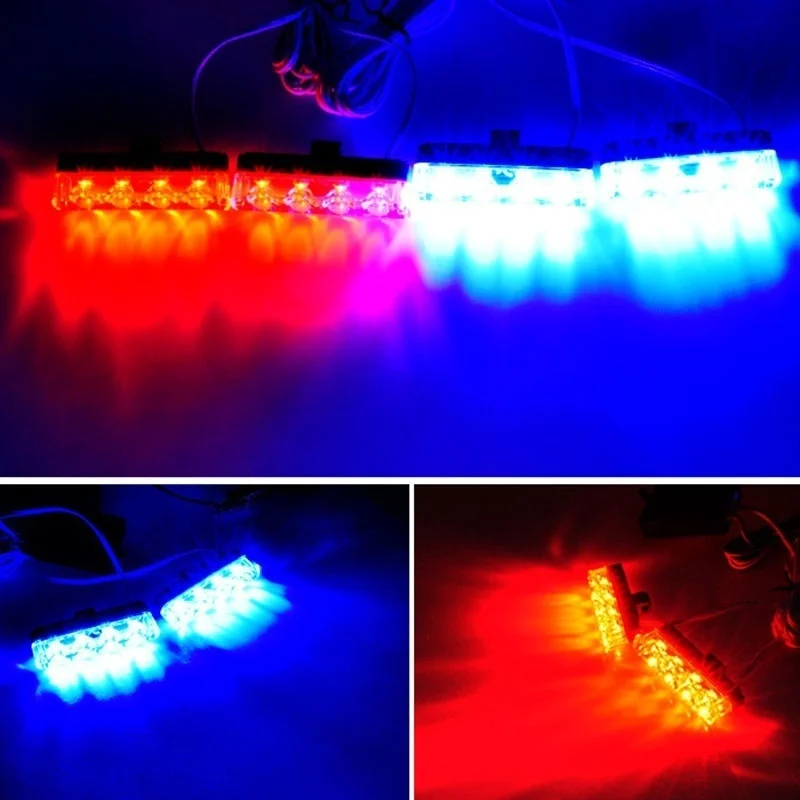 1 комплект DC12V 4*4 16LED аварийный стробоскоп сигнальный фонарь для скорой помощи
