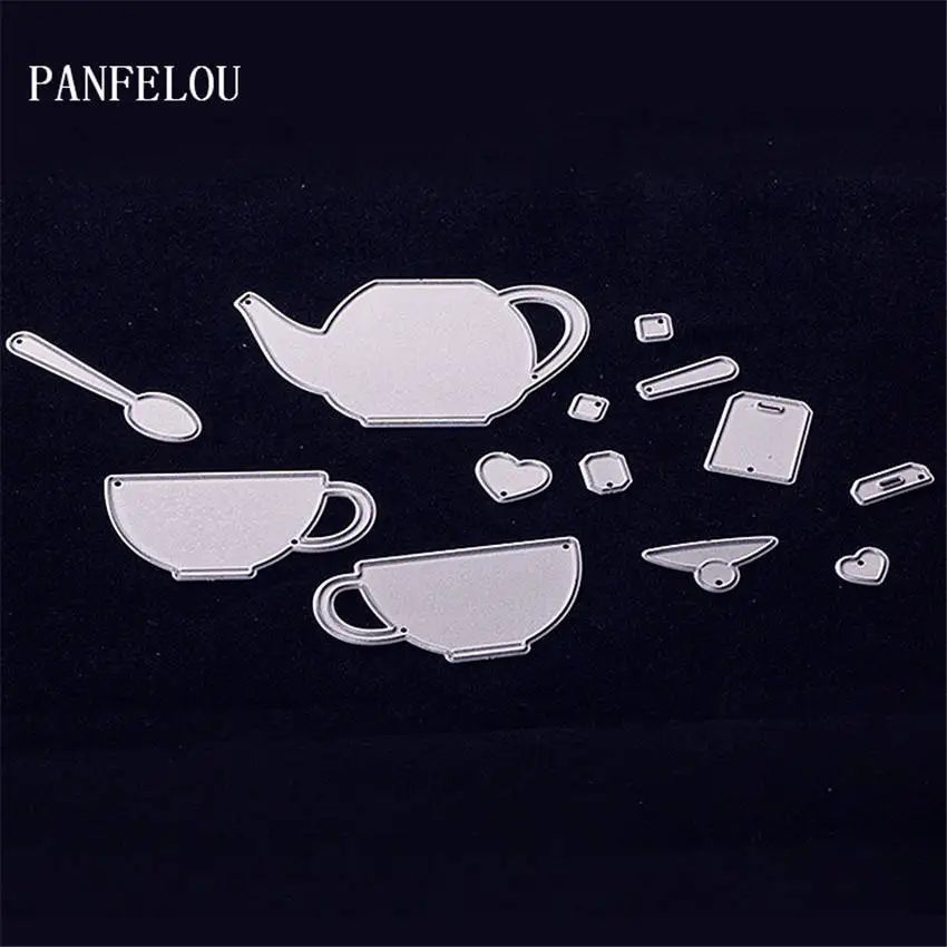 

PANFELOU The teapot series Metal craft paper die cutting dies for Scrapbooking/DIY Christmas wedding Halloween cards