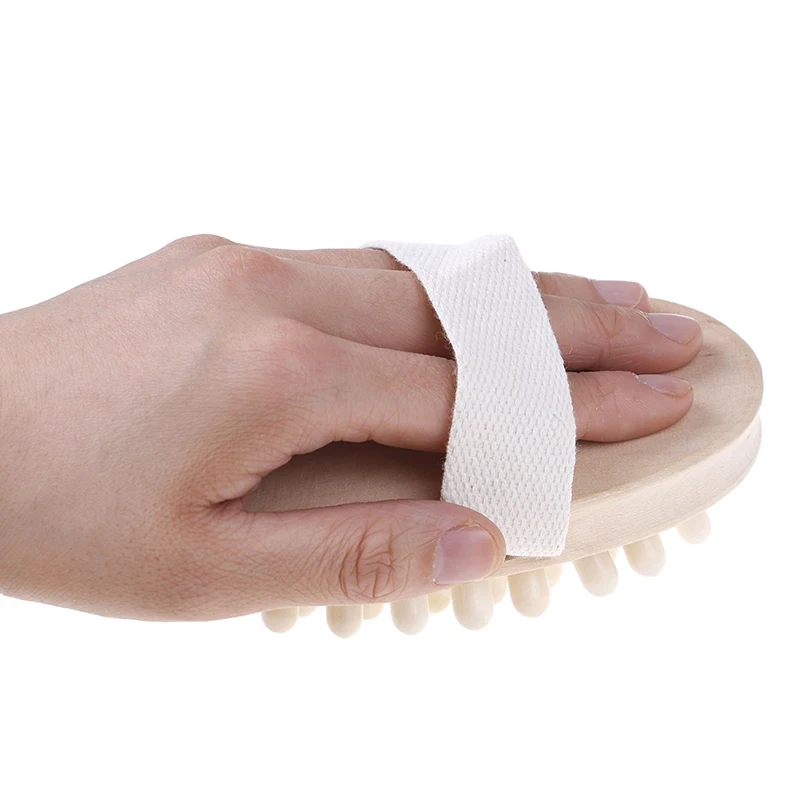 1PC Hand-held Natural Wooden Body Brush Massager Cellulite Reduction Relieve Tense Muscles High Quality