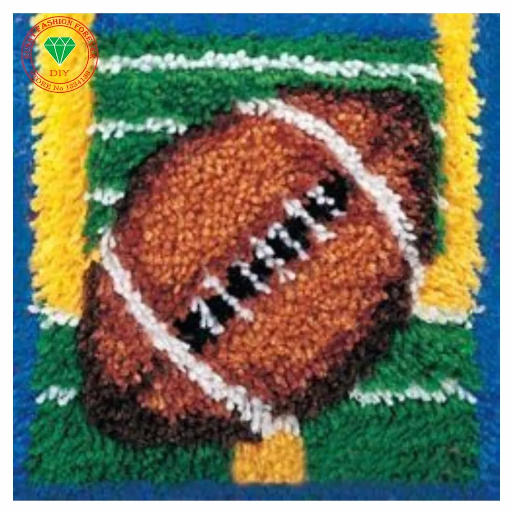 Baseball Needlework Latch hook rug kits Cross stitch carpet cushion Patchwork diy pillowcase