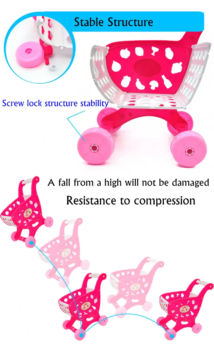 Мини тележка игрушечная тележка из супермаркета Игрушки для малышей Хозяйственные тележки режим фрукты овощи тележка-корзина игрушка для детей кухня