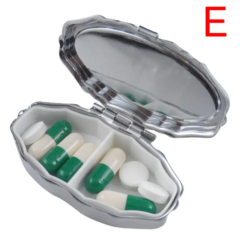Портативный медицинский контейнер для лекарств, специальные круглые коробки для таблеток, занимает неделю, чтобы получить упаковку для таблеток, чехол для таблеток - Цвет: E