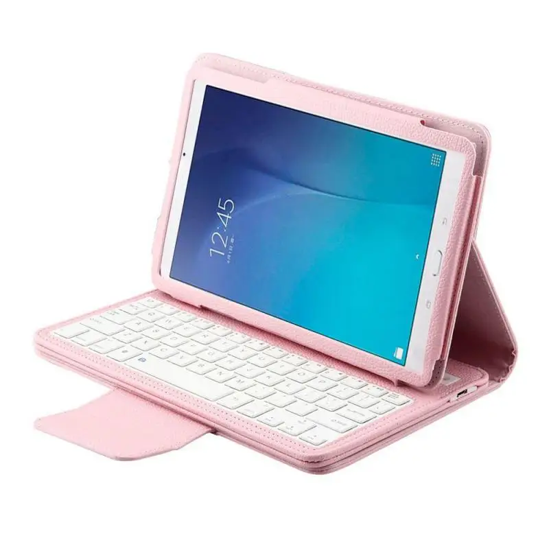 

Factory price New Leather Flip Wireless Bluetooth Keyboard Case Cover for Samsung Galaxy TAB E T560 9.6 inch MApr8 Free Shippin