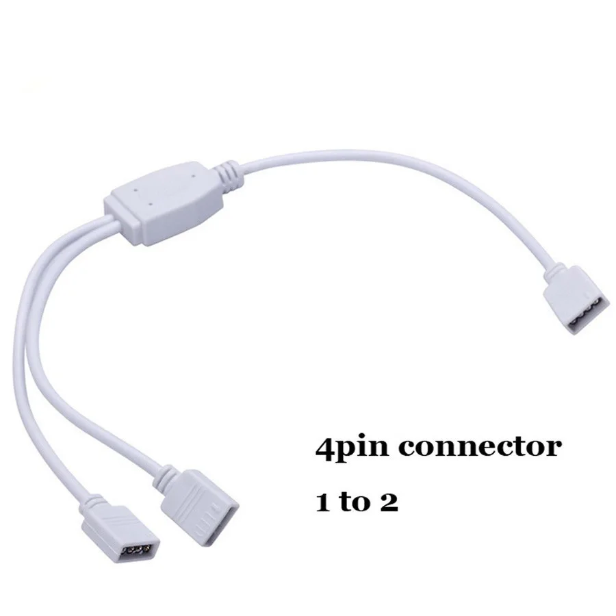 1pc konektor pro LED pásek, 4pinová jehla RGB proužek rozšiřující drát, 1 až 2, 1 až 3, 1 až 4 pro RGB barvu 3528 5050