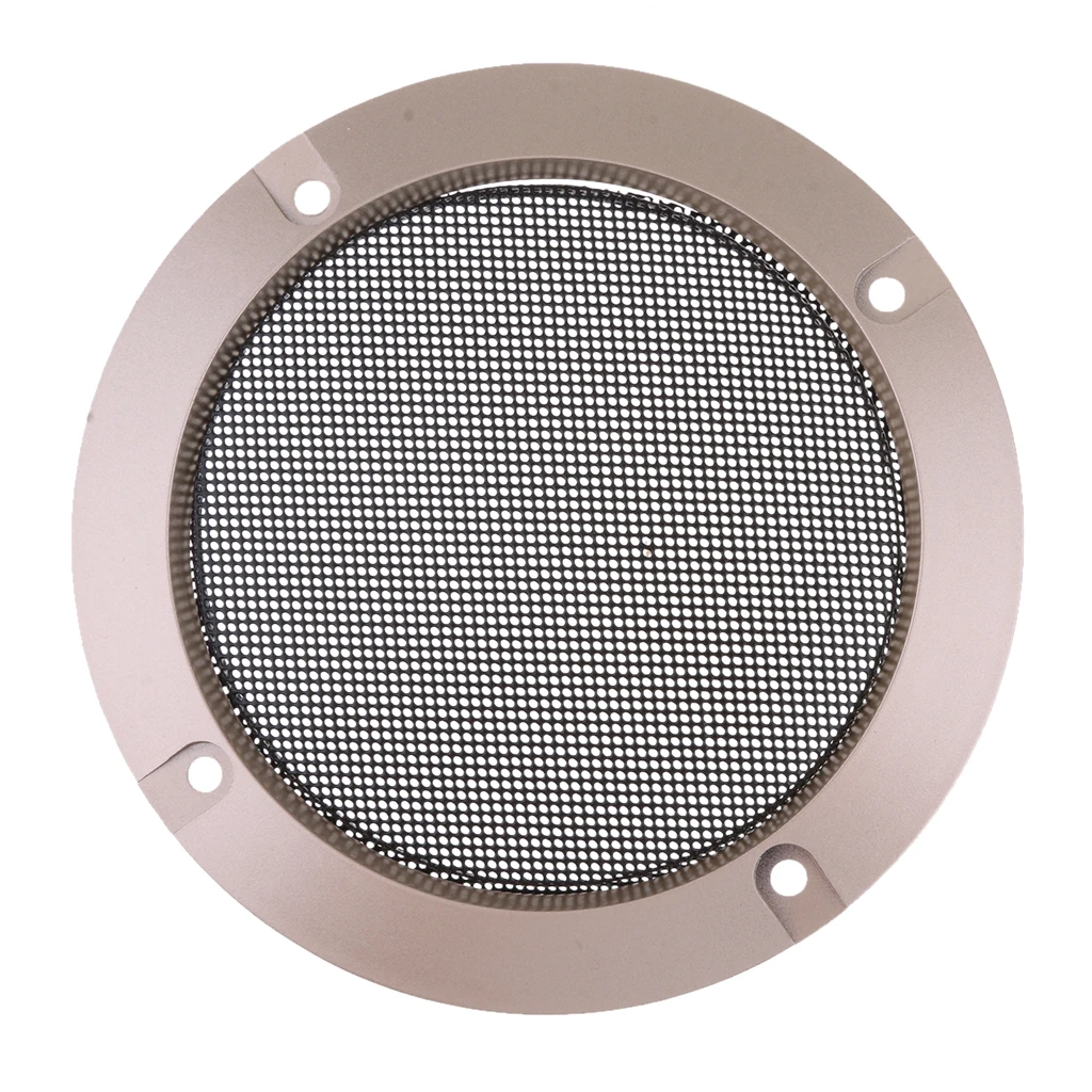 4 Inch Speaker Grills Cover Case with 4 pcs Screws for Speaker Mounting Home Audio DIY -124mm Outer Diameter Gold