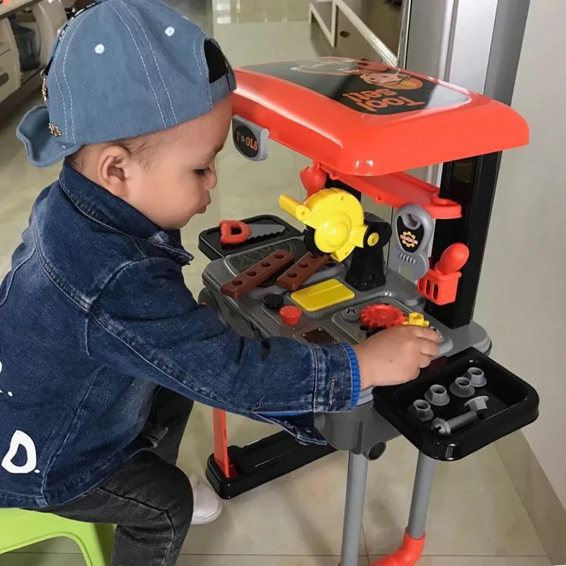 Enfants En Plastique Outil D Ingenierie Ensemble Workbench Valise Construction Outils Boite Jouer A Faire Semblant Jouet Pour Bebe Garcon Aliexpress