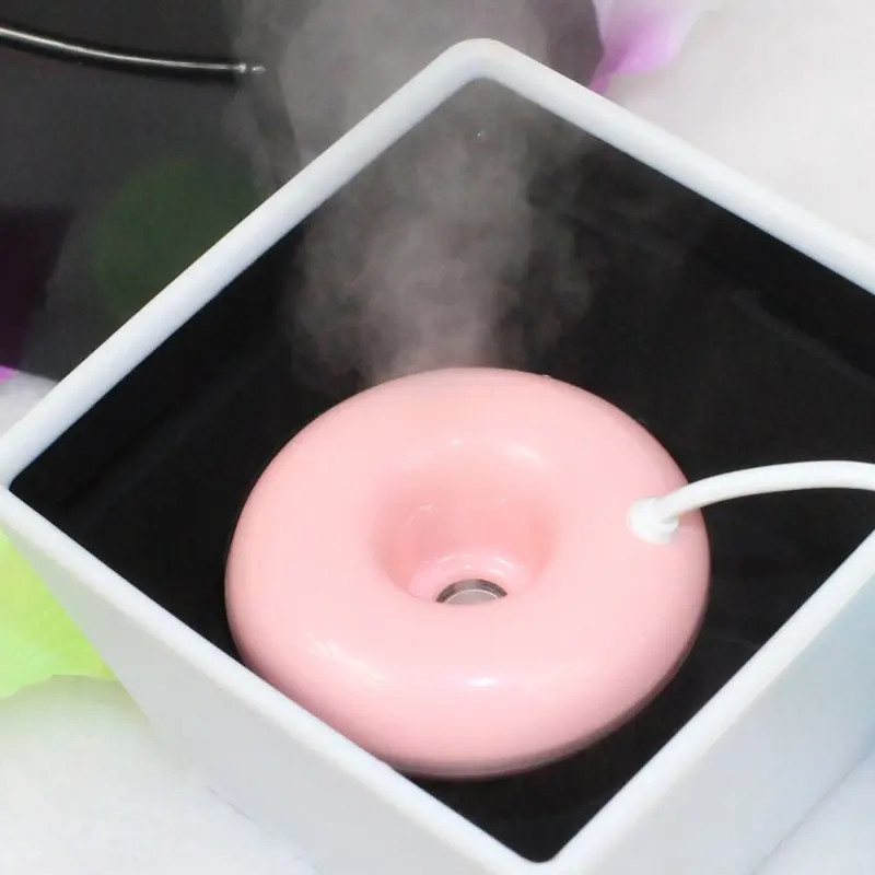 

USB Portable ABS Water Portable Mini Air Ultrasonic Home Humidifier DC 5V Doughnut Donut Diffuser With Mist Maker Fogger