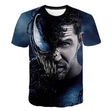Мужская модная футболка с принтом DC Venom, футболка с круглым вырезом и коротким рукавом, летняя уличная футболка в стиле хип-хоп для отдыха, Мужской Топ