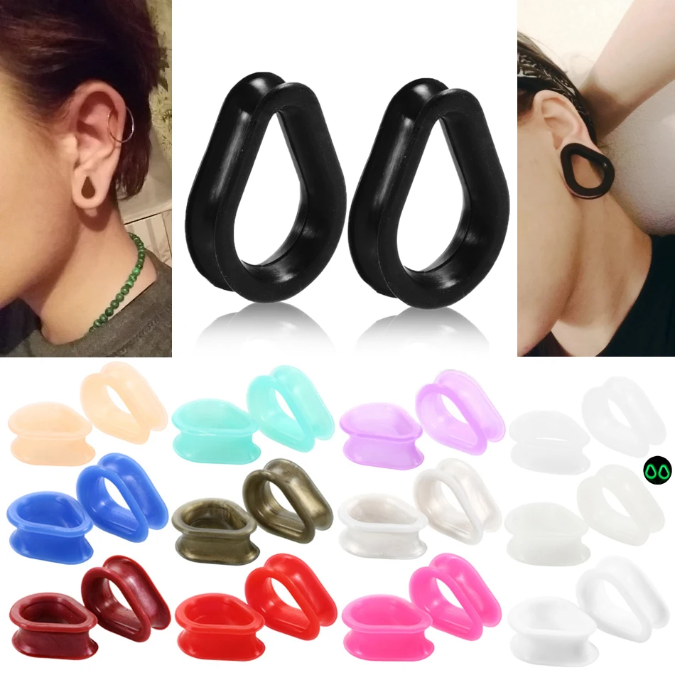 Silicone Earring Stretcher Earlets Tunnels Plugs Earrings Silicone