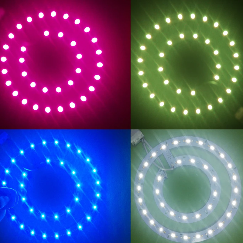 KINLAMS светодиодный потолочный светильник, светодиодный круглый светильник с 2,4 г, цветной пульт дистанционного управления, RGB+ теплый белый+ холодный белый набор