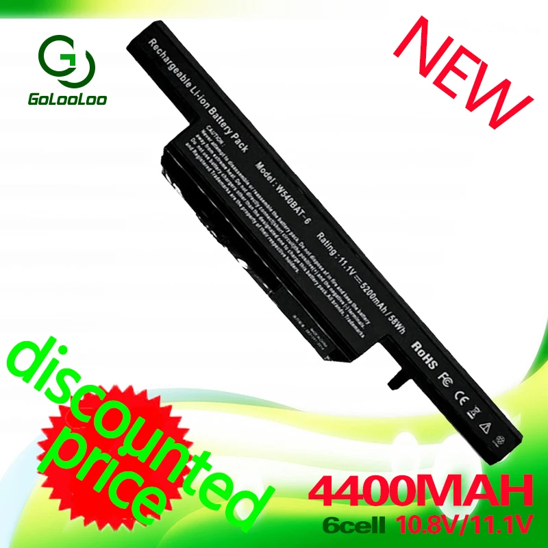 

Golooloo 4400mah 11.1v Laptop Battery W540BAT-6 For CLEVO W540BAT 6 6-87-W540S-427 6-87-W540S-4U4 W550SU1 W550SU2 W551SU1