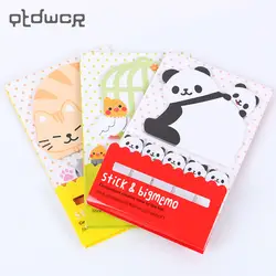 Милые Корейская Наклейка животных кошка панда memo pad закладки для блокнота Memo Флаги Tab Sticky заметки канцелярские принадлежности