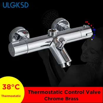 

ULGKSD Thermostatic Shower Faucets Bathroom Thermostatic Mixer Hot And Cold Bathroom Mixer Mixing Valve Bathtub Faucet