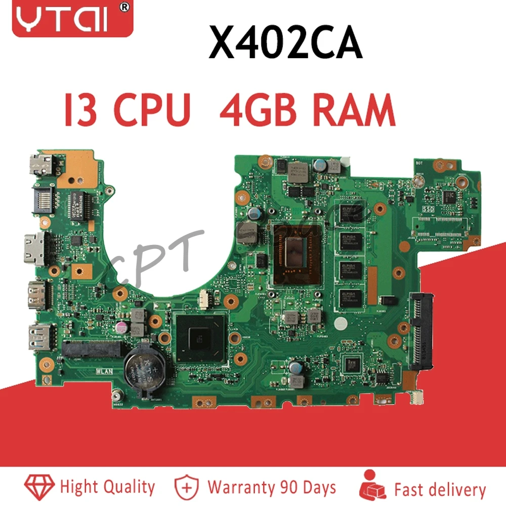 

X402CA Motherboard i3-3217U 4GB RAM REV 2.1 For ASUS X502C X402C F402C Laptop motherboard 100% tested intact