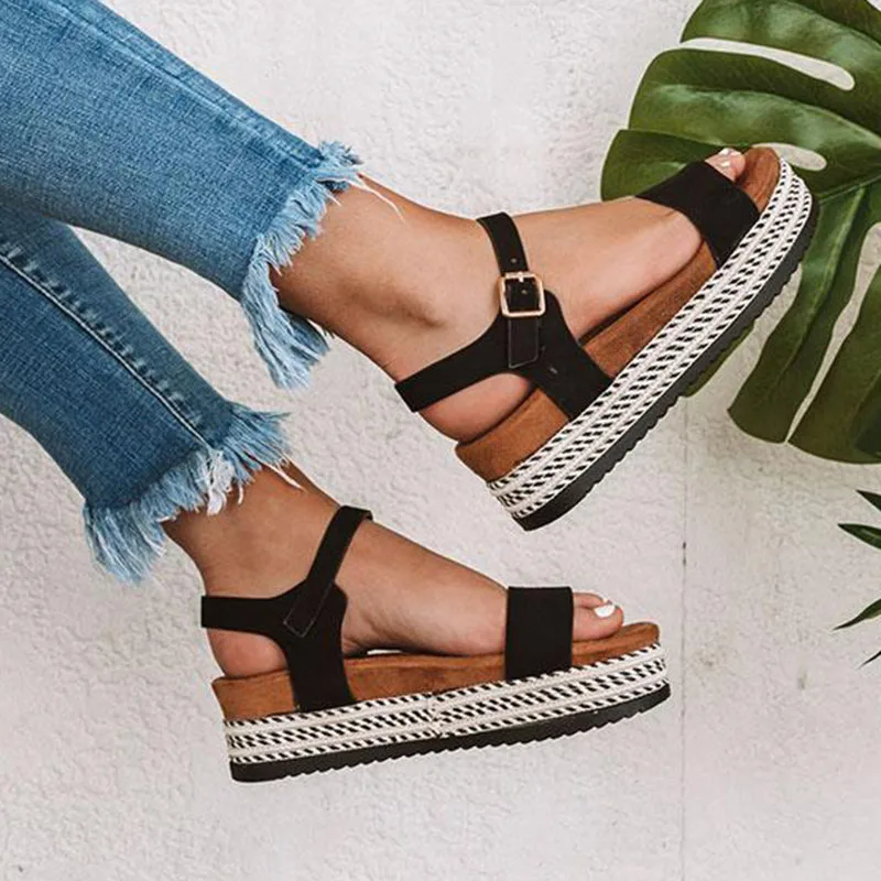 Женские босоножки Новинка 2019 года Босоножки на платформе 4 см chaussures femme