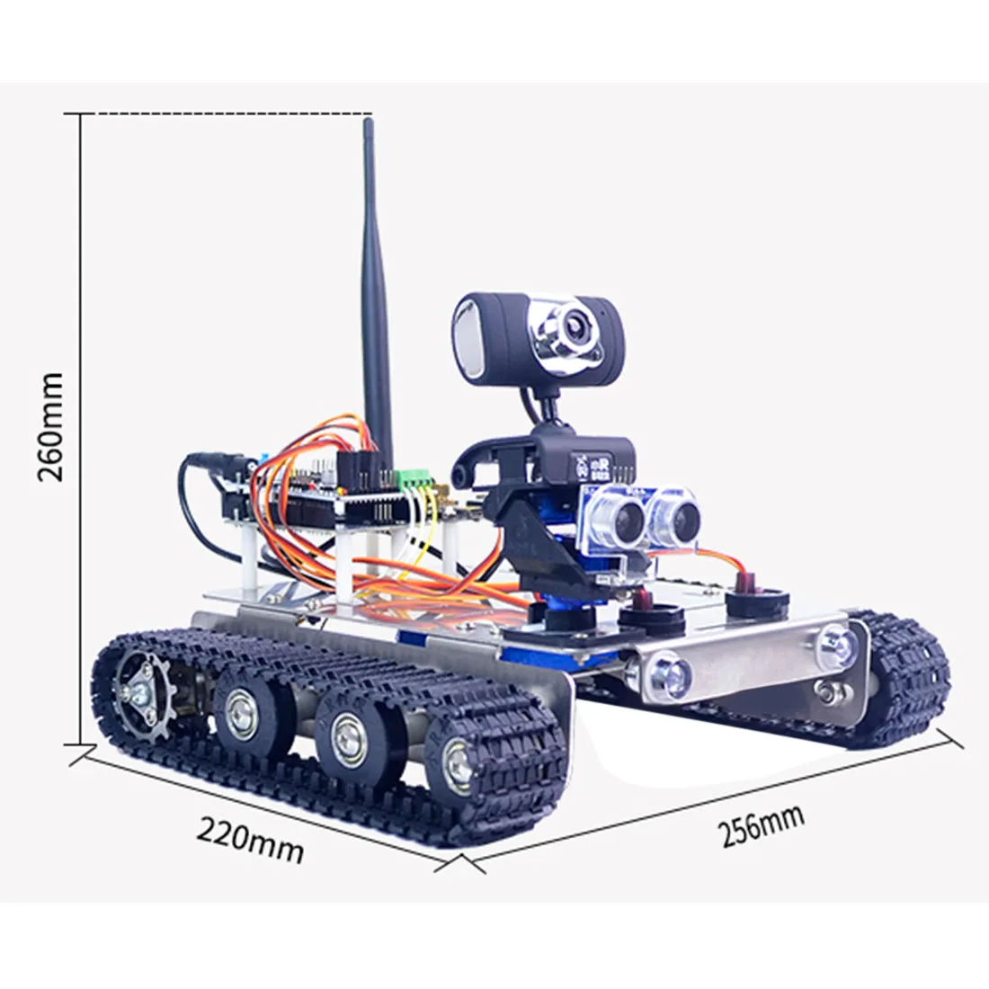 DIY робот шасси автомобиля умный автомобиль Алюминиевый сплав трек тела для Arduino UNO R3(линия патруля избегания препятствий версия