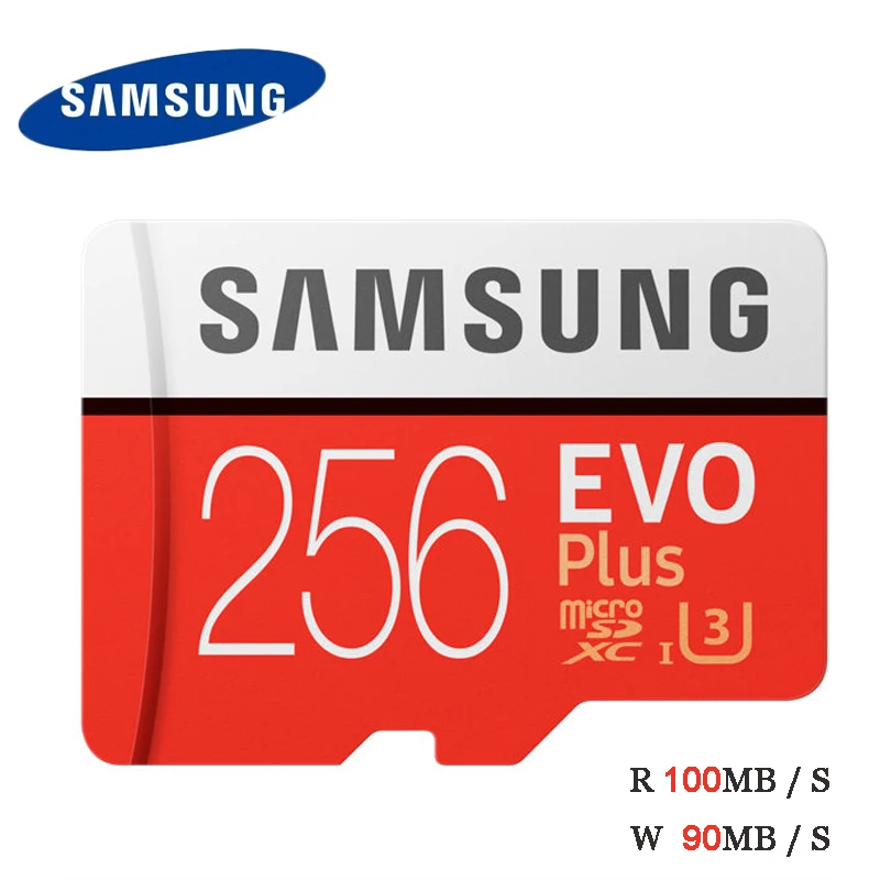  SAMSUNG EVO Plus Memory Card Class10 64GB 128GB 256GB SDXC U3 Micro SD TF Cards 32GB SDHC U1 Trans 