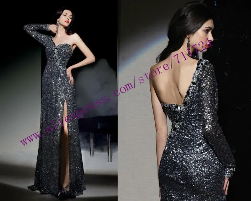 Sophisticated Hollywood Inspired One Sleeve Sequined Beaded Prom Sophisticated Hollywood Inspired One Sleeve Sequined Beaded Prom Dress In Dresses From Weddings Events On Aliexpress Alibaba Group