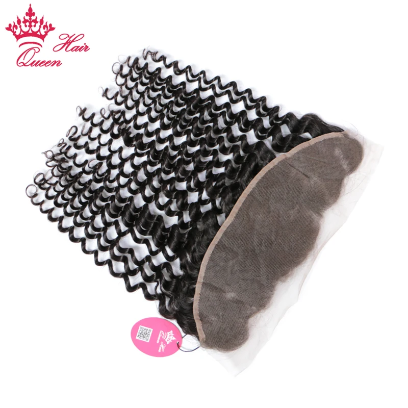 Lace Frontal 13x4 Ear to Ear Peruvian Deep Wave Frontal Closure Natural Color 100% Human Hair remy Closure Queen Hair Products