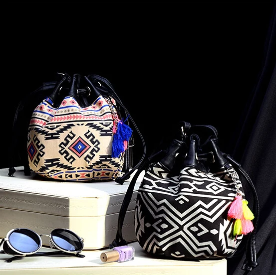 X-онлайн Горячая Распродажа женская небольшая сумка-корзина детская мини-сумка с этническими мотивами маленькая холщовая печать сумки